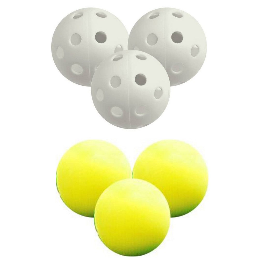 Yellow-White - Back - Longridge Practice Golf Balls (Pack Of 32)