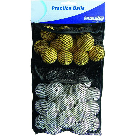 Yellow-White - Front - Longridge Practice Golf Balls (Pack Of 32)