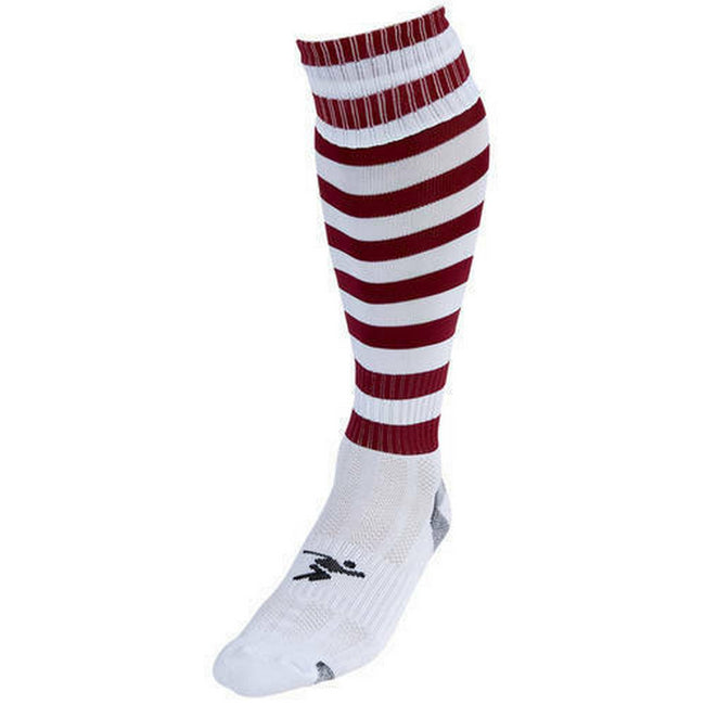 White-Maroon - Front - Precision Childrens-Kids Pro Hooped Football Socks