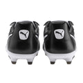 Black-White - Side - Puma Mens King Top Leather Firm Ground Football Boots