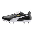 Black-White - Front - Puma Mens King Top Leather Firm Ground Football Boots