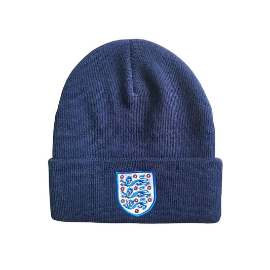 Navy - Front - England FA Core Cuffed Beanie