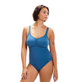 Blue - Front - Speedo Womens-Ladies AquaNite Shaping One Piece Swimsuit