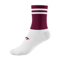 Maroon-White - Front - McKeever Childrens-Kids Pro Mid Calf Socks