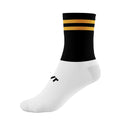Black-Gold-White - Front - McKeever Childrens-Kids Pro Mid Calf Socks