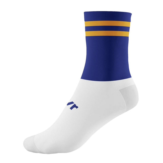 Royal Blue-Amber-White - Front - McKeever Unisex Adult Pro Bar Mid Calf Socks