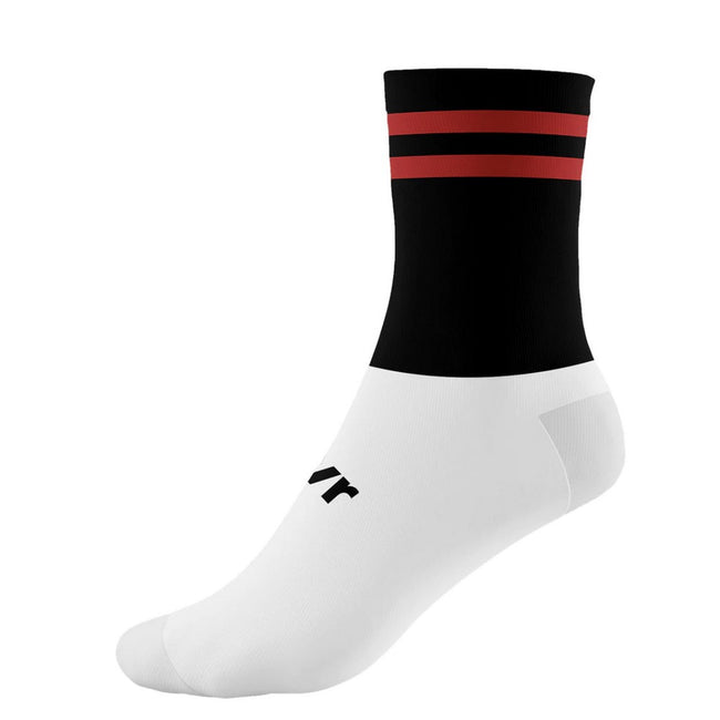 Black-Red-White - Front - McKeever Unisex Adult Pro Bar Mid Calf Socks