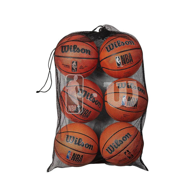 Black - Front - Wilson NBA Mesh Ball Bag