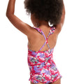 Pink-Purple - Lifestyle - Speedo Baby Girls Learn To Swim Printed Thin Strap Frill One Piece Swimsuit