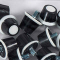 Black-White - Back - Precision Nylon Football Studs (Pack Of 12)