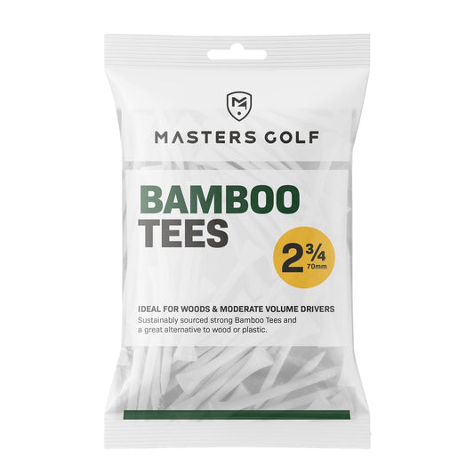 White - Front - Masters Bamboo Golf Tees (Pack Of 20)