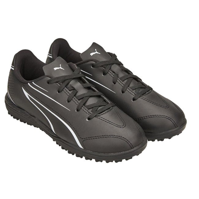 Black-White - Front - Puma Boys Vitoria TT Football Boots