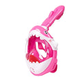 Pink-White - Back - SwimTech Childrens-Kids Full Face Snorkel