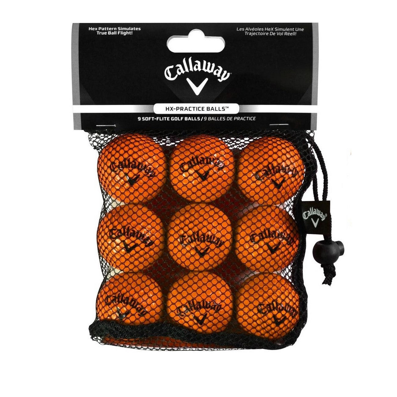 Neon Orange - Back - Callaway Soft Flight Golf Balls (Pack of 9)
