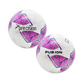White-Pink-Purple-Grey - Front - Precision Fusion FIFA Basic Training Ball