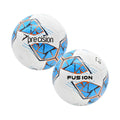 White-Cyan-Orange-Grey - Front - Precision Fusion FIFA Basic Training Ball