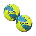 Fluorescent Yellow-Teal-Cyan-Red - Front - Precision Fusion FIFA Basic Training Ball
