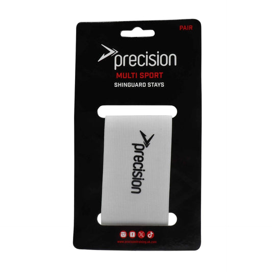White - Front - Precision Logo Shin Guard Stays