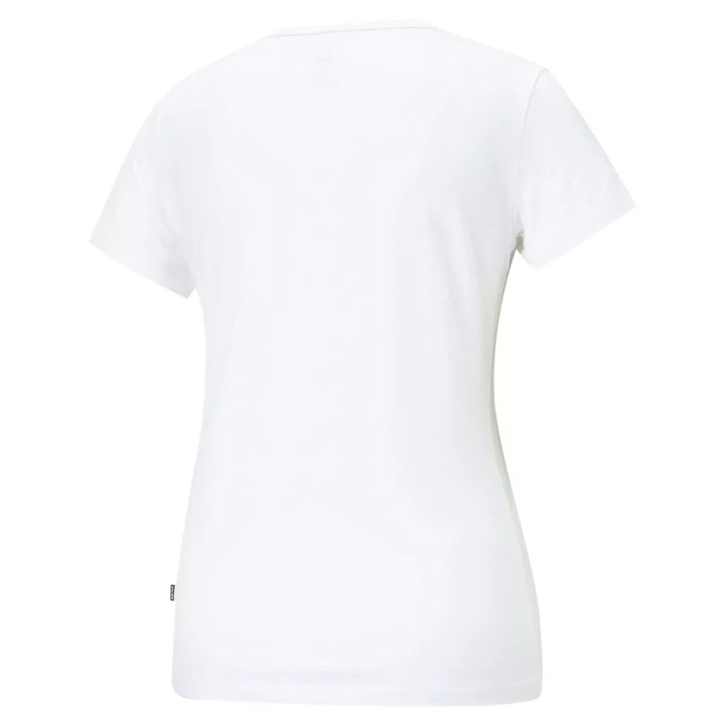 White - Back - Puma Womens-Ladies Small Logo T-Shirt