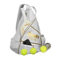 White-Gold - Back - Franklin Logo Pickleball Sling backpack