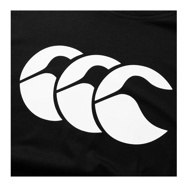 Black-White - Side - Canterbury Mens Logo T-Shirt