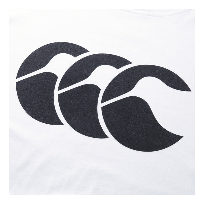 White-Black - Side - Canterbury Mens Logo T-Shirt