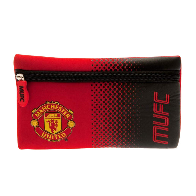 Red-Black - Back - Manchester United FC Neoprene Fade Pencil Case
