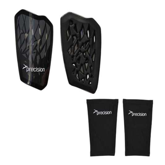 Black-Grey - Front - Precision Pro Fusion Flex Shin Guards