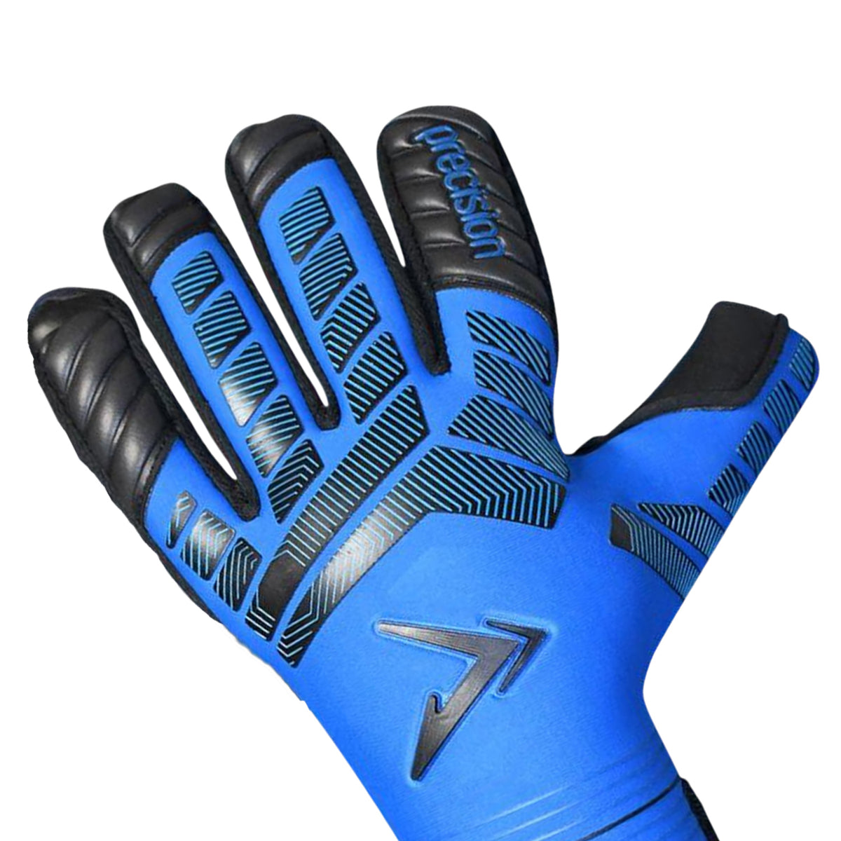 Blue - Side - Precision Unisex Adult Elite 3.0 Gripped Goalkeeper Gloves