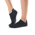 Black - Back - Toesox Unisex Adult Low Rise Toe Socks