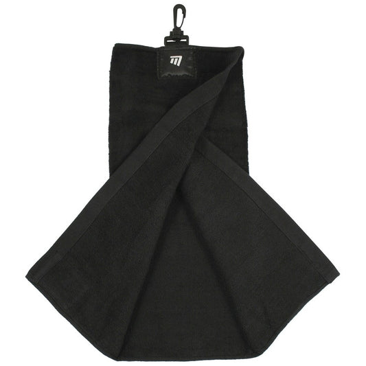Black - Front - Masters Tri-Fold Golf Towel
