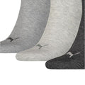 Grey - Back - Puma Unisex Adult Quarter Training Ankle Socks (Pack of 3)
