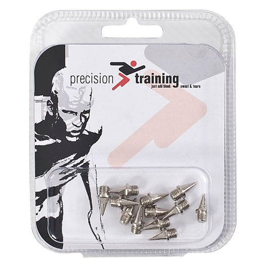 Silver - Front - Precision Tartan Athletic Shoe Spikes (Pack of 12)