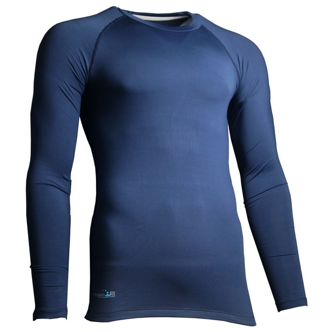 Navy - Front - Precision Unisex Adult Essential Baselayer Long-Sleeved Sports Shirt