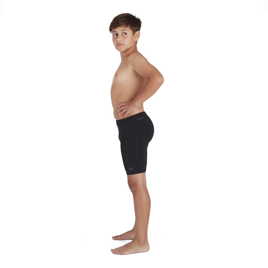 Black - Back - Speedo Boys Jammer Endurance+ Swim Shorts