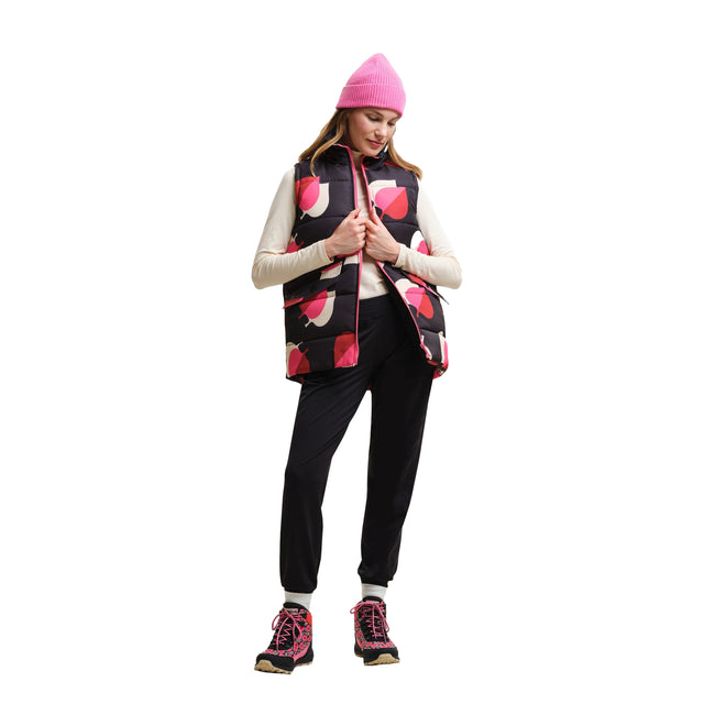 Shadow-Pink - Lifestyle - Regatta Womens-Ladies Orla Kiely Elm Leaf Gilet