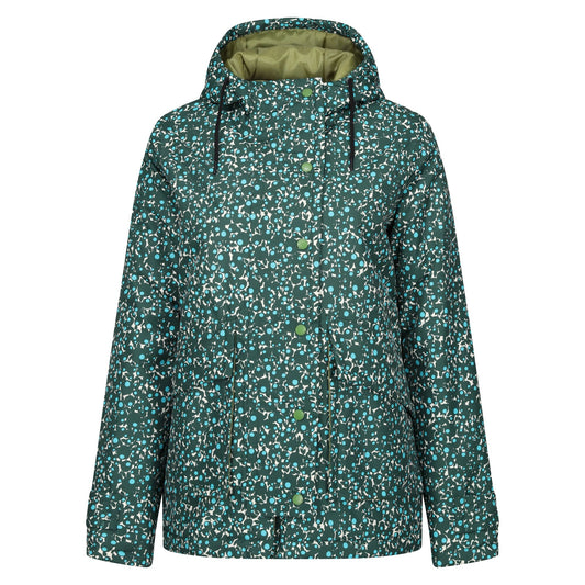 Jade - Front - Regatta Womens-Ladies Orla Kiely Swing Berry Bubble Waterproof Jacket