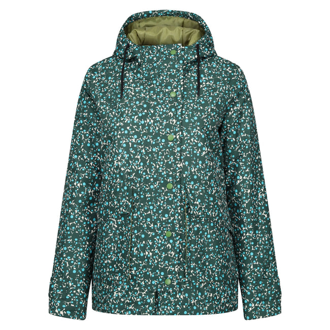 Jade - Front - Regatta Womens-Ladies Orla Kiely Swing Berry Bubble Waterproof Jacket