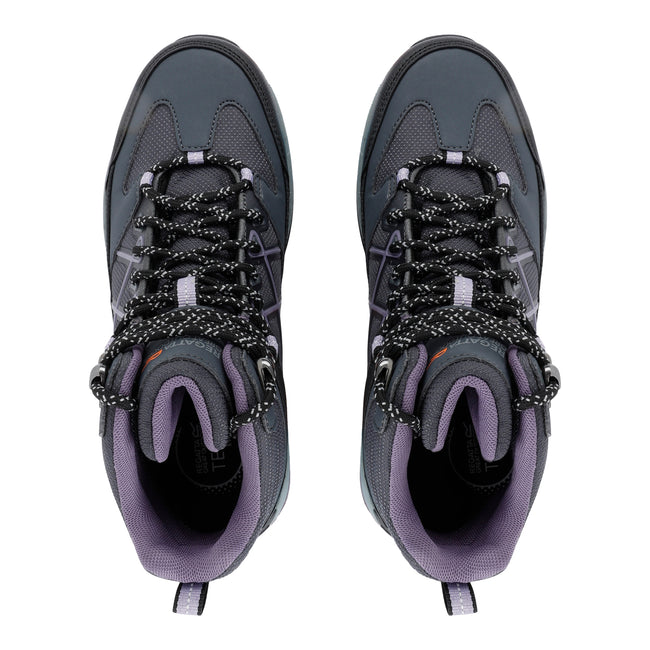 Seal Grey-Purple Sage - Pack Shot - Regatta Womens-Ladies Samaris III Walking Boots