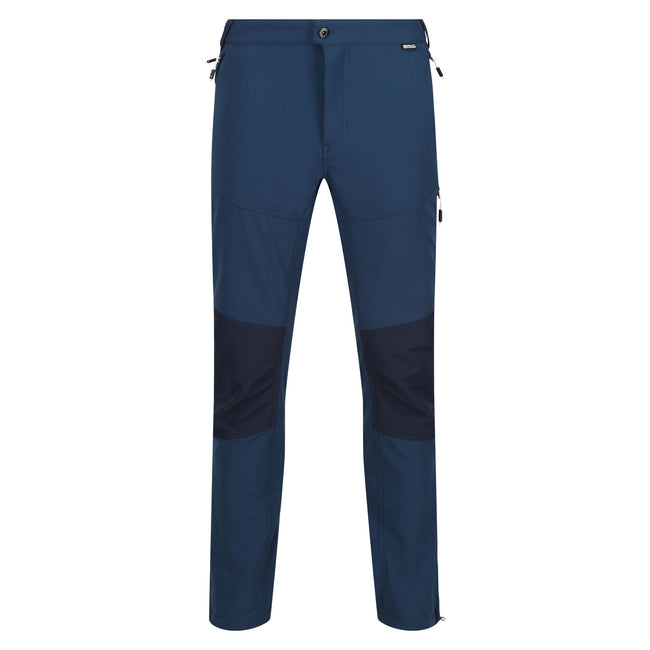 Moonlight Denim-Navy - Front - Regatta Mens Questra V Hiking Trousers