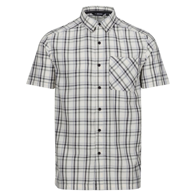 Agave Green-Ash - Front - Regatta Mens Mindano VIII Patterned Short-Sleeved Shirt