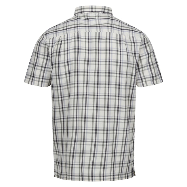 Agave Green-Ash - Back - Regatta Mens Mindano VIII Patterned Short-Sleeved Shirt
