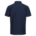 Moonlight Denim-Navy - Back - Regatta Mens Mindano VIII Patterned Short-Sleeved Shirt