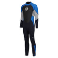 Navy-Oxford Blue-Silver Grey - Side - Regatta Mens 3mm Thickness Full Wetsuit