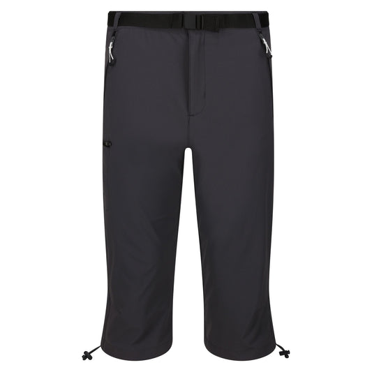 Seal Grey - Front - Regatta Mens Xert Stretch III Stretch Active Capri Shorts
