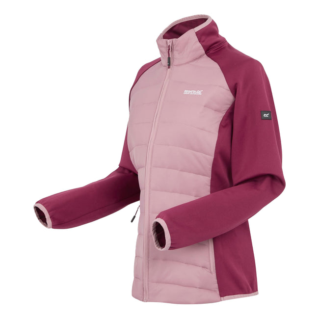 Lilas-Beaujolais-Pop - Side - Regatta Womens-Ladies Clumber V Hybrid Jacket