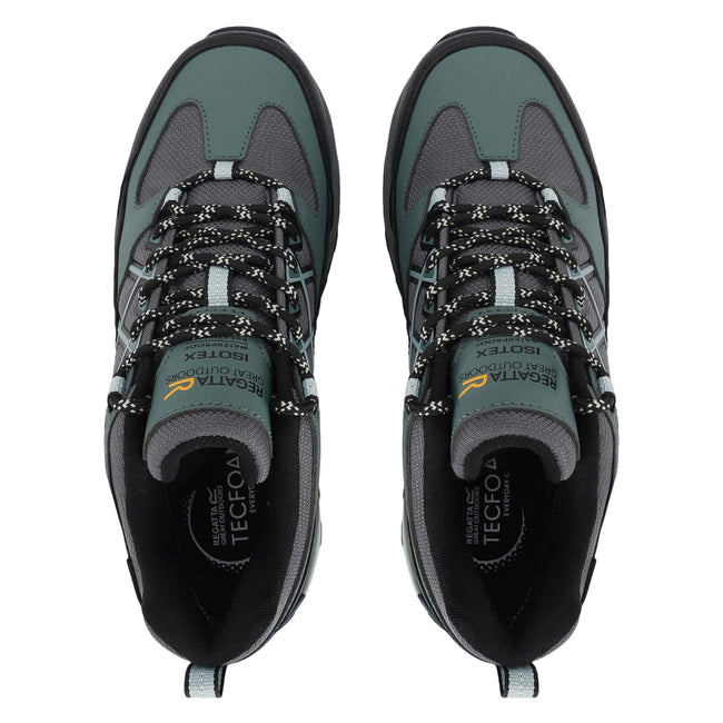 Spruce Green-Granite - Close up - Regatta Womens-Ladies Samaris III Low Walking Shoes