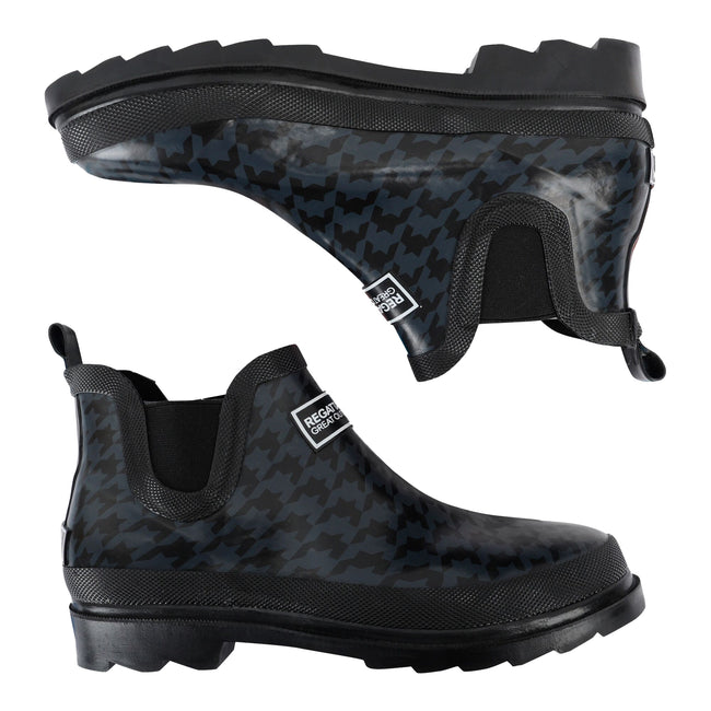 Black-Black - Lifestyle - Regatta Great Outdoors Womens-Ladies Harper Low Cut Wellington Boots