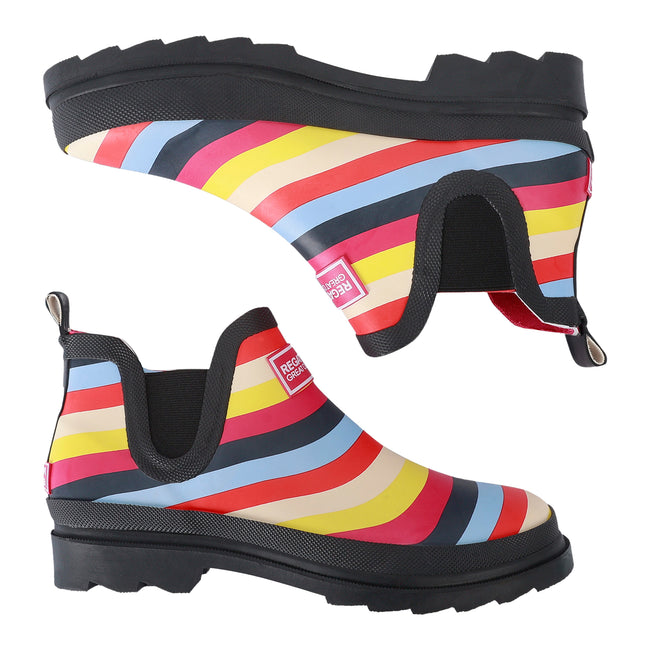 Multicoloured Stripe - Lifestyle - Regatta Great Outdoors Womens-Ladies Harper Low Cut Wellington Boots