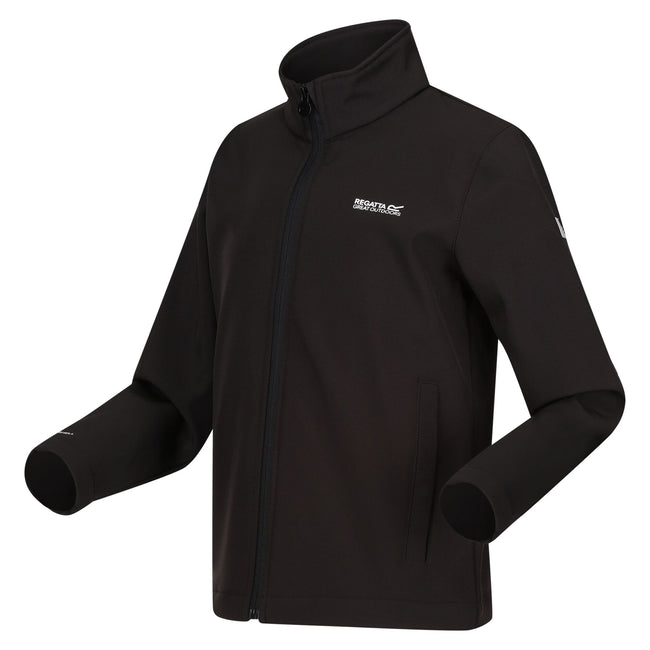 Black - Side - Regatta Childrens-Kids Cera Soft Shell Jacket